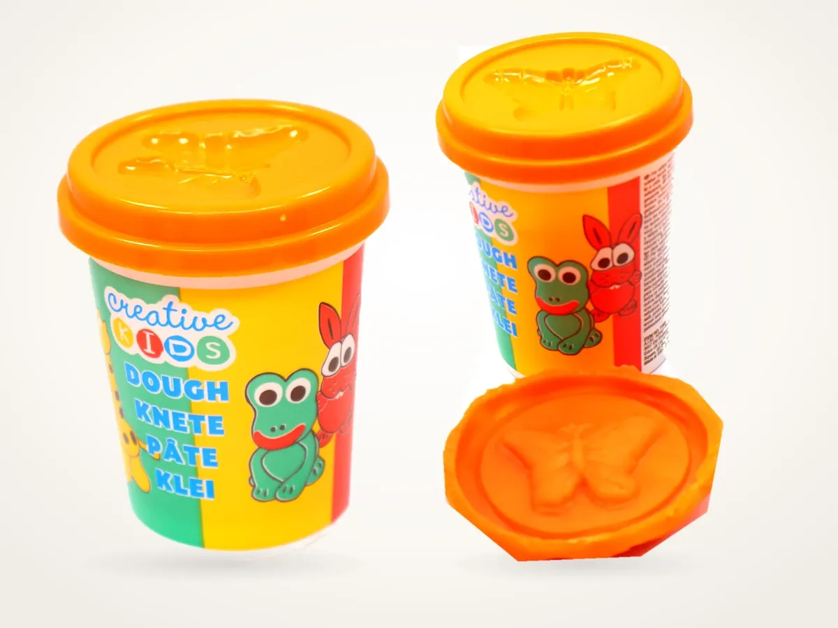 Creative Kids Knete-Becher mit Stempeldeckel und ausgeformtem Schmetterling